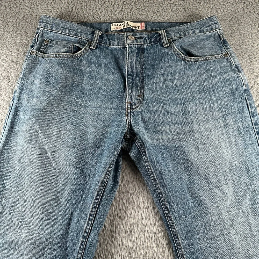 Vtg Levis Jeans Mens 36x30 559 Relaxed Straight Light‎ Wash Baggy Blue Y2K Faded